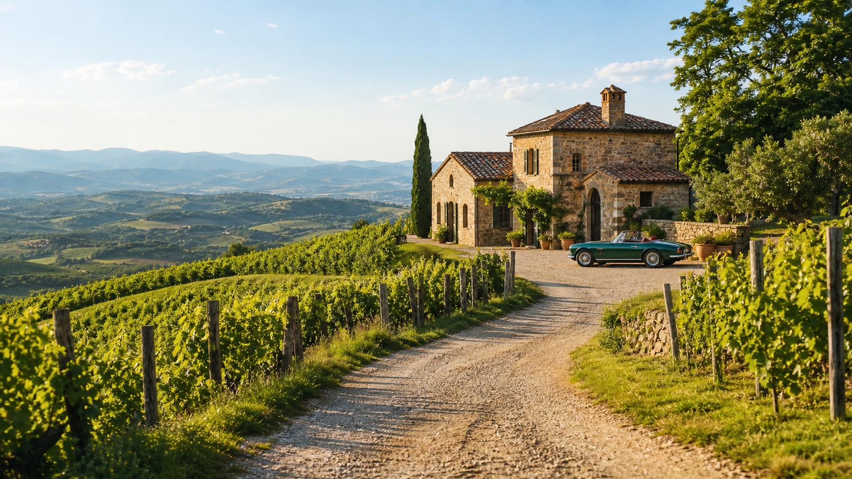Private countryside partner property and vineyard route